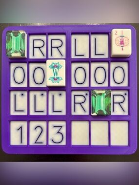 American Mahjong Charleston Practice Board | Purple | Full Size Tiles